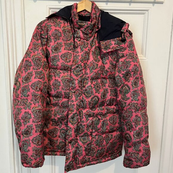 Pink Noah Paisley Cashball Puffer Jacket Coat, Men's Size M - Picture 1 of 6